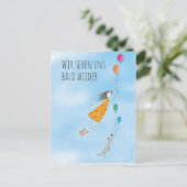 Wir sehen uns bald wieder postkarte (Stehend Vorderseite)