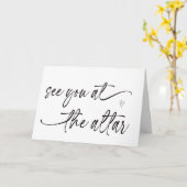 Wir sehen uns bei dem Altar-Geschenk von Braut zu Karte (Gelbe Blume)