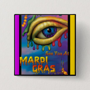 Wir sehen uns bei Mardi Gras Eye Button