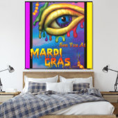 Wir sehen uns bei Mardi Gras Eye Leinwanddruck (Insitu (Schlafzimmer))
