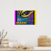 Wir sehen uns bei Mardi Gras Eye Poster (Küche)
