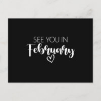Wir sehen uns im Februar Schwangerschaftsankündigu