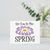 Wir sehen uns im Frühling Postkarte (Stehend Vorderseite)