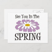Wir sehen uns im Frühling Postkarte (Vorne/Hinten)