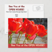 Wir sehen uns im OPEN HOUSE! Postkarten Tulip Blum (Vorne/Hinten)