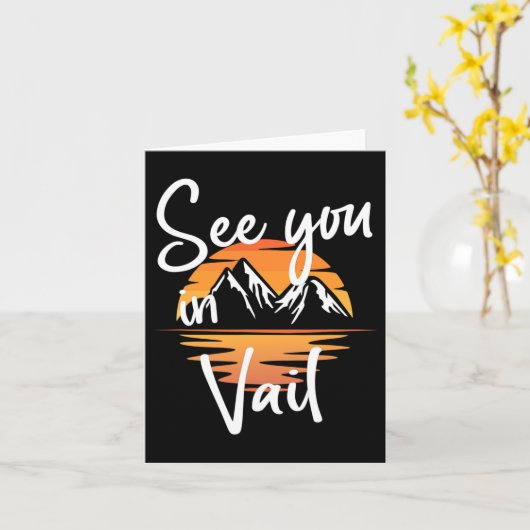 Wir sehen uns im Vail USA Urlaub Skiwandern 1 Karte (Gelbe Blume)