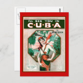 Wir sehen uns in Kuba Postkarte (Vorne/Hinten)