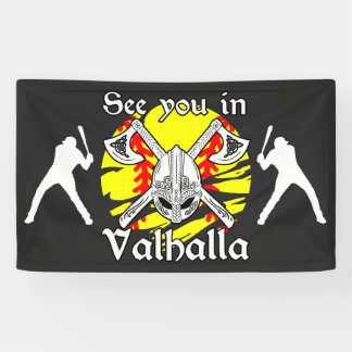 Wir sehen uns in Valhalla Softball Banner