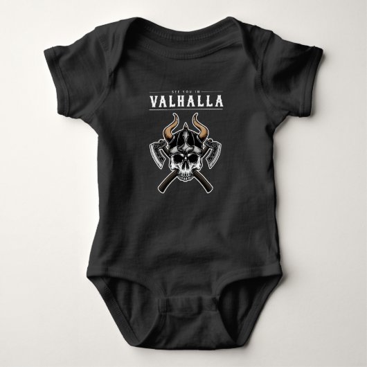 Wir sehen uns in Valhalla Vikings Nordic Baby Strampler (Vorderseite)