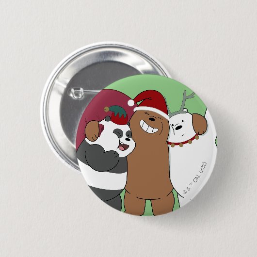 Wir seltene Bären - Grüße der Saison Button (Vorne & Hinten)