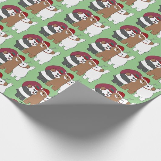 Wir seltene Bären - Grüße der Saison Geschenkpapier (Ecke)