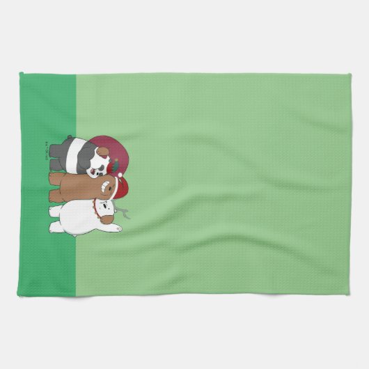 Wir seltene Bären - Grüße der Saison Geschirrtuch (Horizontal)