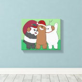 Wir seltene Bären - Grüße der Saison Leinwanddruck (Insitu (Holzboden))