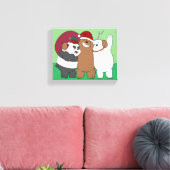 Wir seltene Bären - Grüße der Saison Leinwanddruck (Insitu (Wohnzimmer))