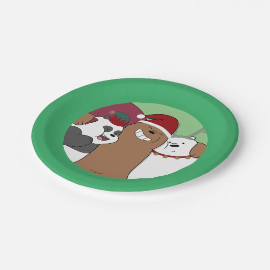 Wir seltene Bären - Grüße der Saison Pappteller (Schrägansicht)