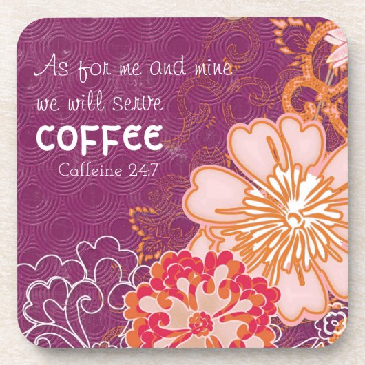 Wir servieren Coffein 24:7 Untersetzer Untersetzer (Vorderseite)