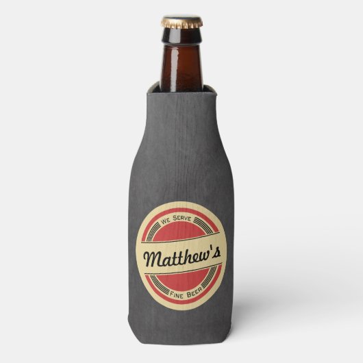 Wir servieren feine Bier Zuhause Bar Flaschenkühler (Flaschenvorderseite)