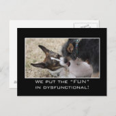 Wir setzen den "Spaß" wirklich in dysfunktionale Postkarte (Vorne/Hinten)