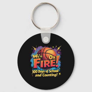Wir sind 100 Tage im Feuer und zählen 100 Tage Ske Schlüsselanhänger