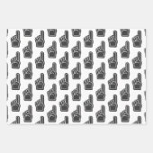 Wir sind #1! Foam Finger Fan Club Team Spirit Fun Geschenkpapier Set (Vorderseite 3)