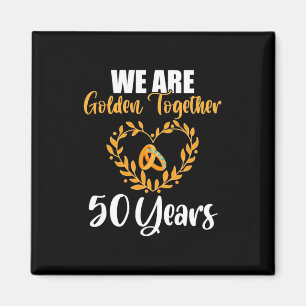 Wir sind 50 Jahre zusammen golden Magnet