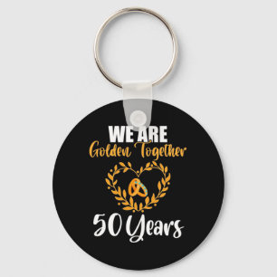 Wir sind 50 Jahre zusammen golden Schlüsselanhänger