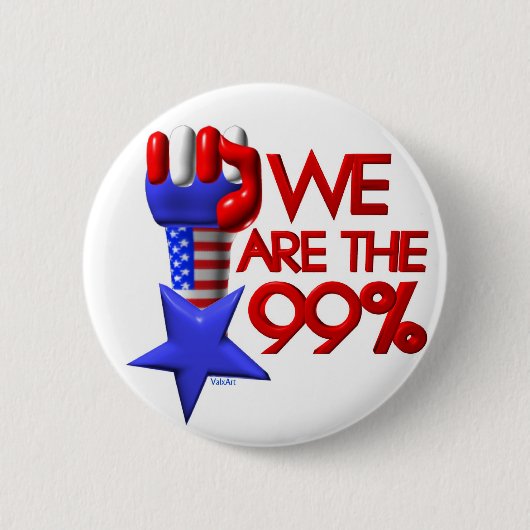 Wir sind 99% steigender Stern Button (Vorderseite)