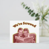 Wir sind abgeschirmt postkarte (Stehend Vorderseite)