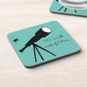 Wir sind alle aus Stars Teleskop Zitat Getränkeuntersetzer (Linke Seite)