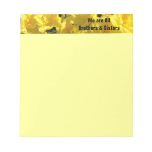 Wir sind alle Brüder & Schwestern Notepad angepass Notizblock
