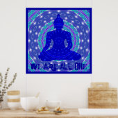Wir sind alle ein Blue Buddha Buddist Mandala Art Poster (Küche)