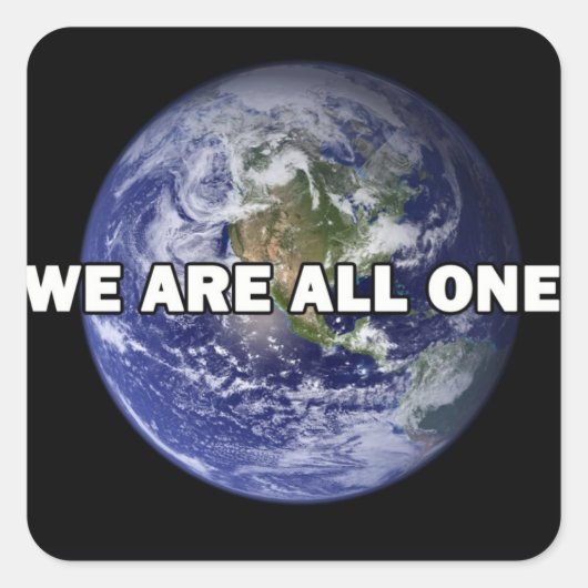 Wir sind alle eine 004 quadratischer aufkleber (Vorderseite)