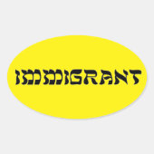 (Wir sind alle) Einwanderer - Aufenthalt im ICE Ovaler Aufkleber (Vorderseite)