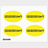 (Wir sind alle) Einwanderer - Aufenthalt im ICE Ovaler Aufkleber (Blatt)