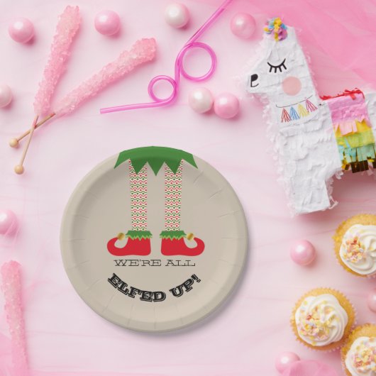 Wir sind alle erschöpft! Weihnachtsfeier Pappteller (Party)