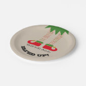 Wir sind alle erschöpft! Weihnachtsfeier Pappteller (Schrägansicht)