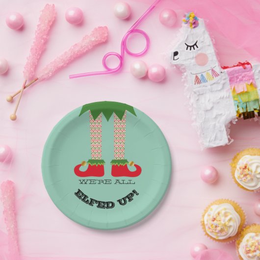 Wir sind alle erschöpft! Weihnachtsfeier Pappteller (Party)