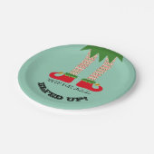 Wir sind alle erschöpft! Weihnachtsfeier Pappteller (Schrägansicht)