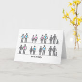 Wir sind alle Familie Karte (Gelbe Blume)