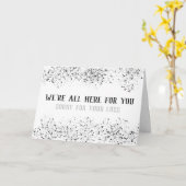 "Wir sind alle für dich da" - "Entschuldigung für  Karte (Gelbe Blume)