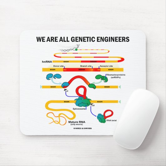 Wir sind alle Gentechniker (RNA Splicing) Mousepad (Mit Mouse)