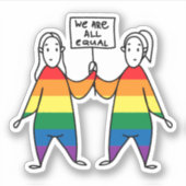 Wir sind alle gleich aufkleber (Vorderseite)