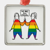 Wir sind alle gleich ornament aus metall (Vorne)