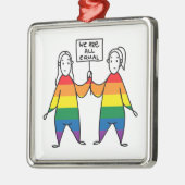 Wir sind alle gleich ornament aus metall (Links)