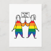 Wir sind alle gleich postkarte (Vorderseite)