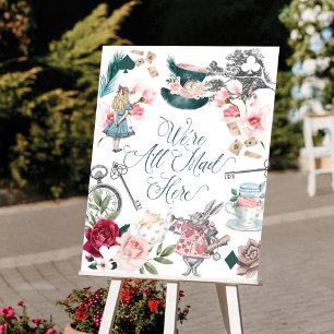 Wir sind alle hier Alice im Wunderland Collage Poster
