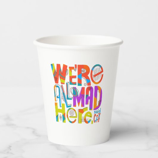Wir sind alle hier. pappbecher (Vorderseite)