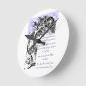 Wir sind alle hier. runde wanduhr (Winkel)