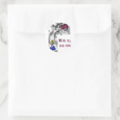 Wir sind alle hier. runder aufkleber (Tasche)