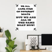 WIR SIND ALLE IM GLEICHEN BOOTSCHAFT POSTER (Heimbüro)